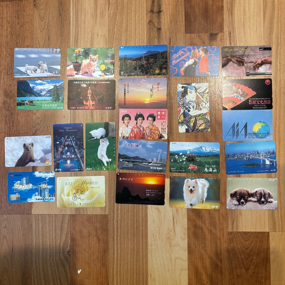 Japanese Telephone Cards - vintage -